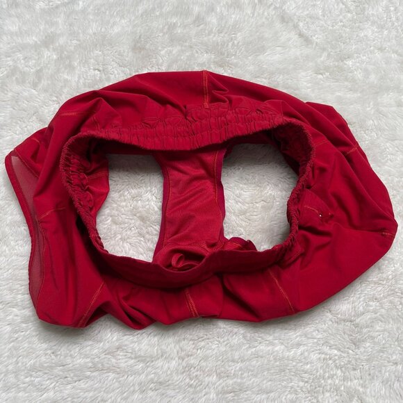 Lululemon #LW7AUSR Women's Red Hotty Hot Low-Rise Lined Shorts Size 8 - Picture 5 of 8